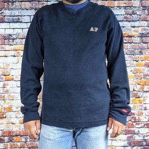 ABERCROMBIE & FITCH V-Neck Ribbed Thermal/Sweater Shirt